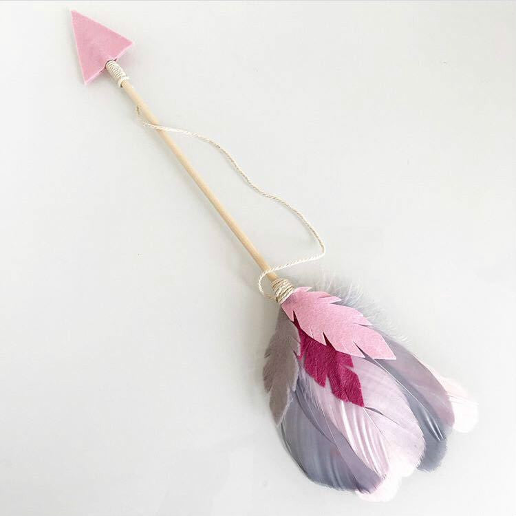 Wooden Arrow Feather Pendant Game Tent Decoration