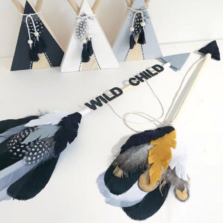 Wooden Arrow Feather Pendant Game Tent Decoration