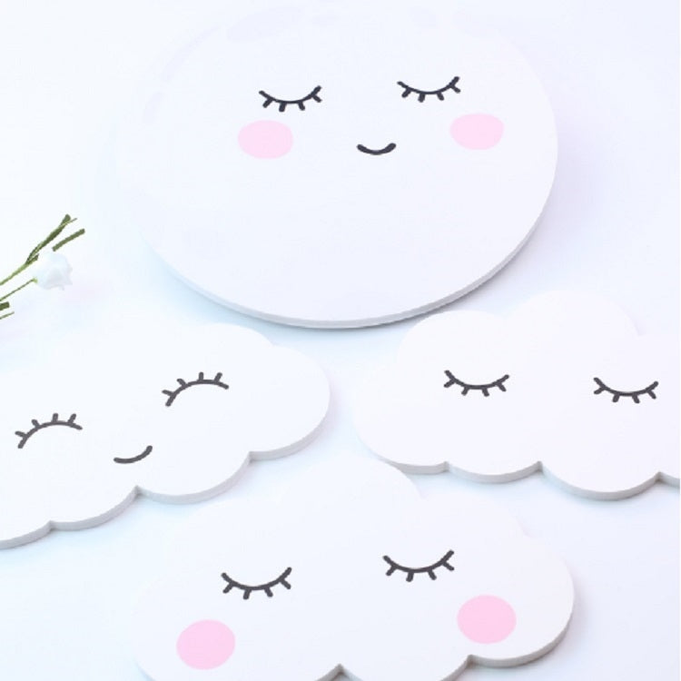 Solid Wood Moon Small Fresh Wall Hanging Home Decoration