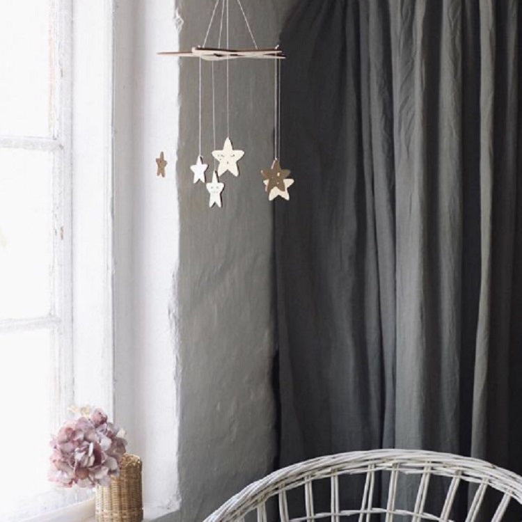 Wooden Five-star Wind Chime Pendant Crib Bell Home Decoration