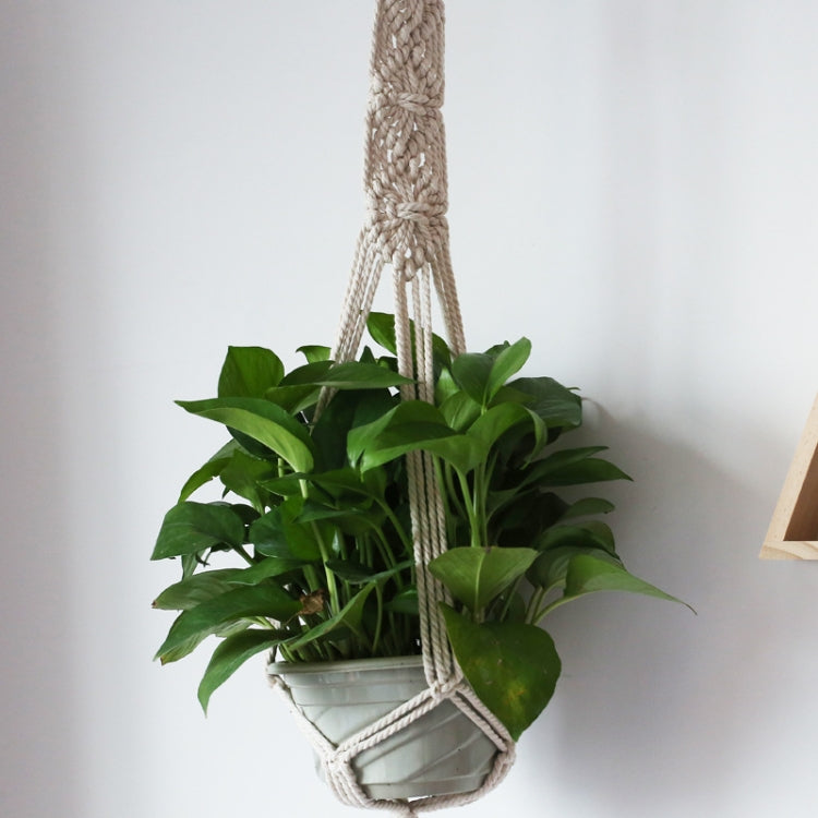Home Bohemian Style Weaving Suspension Flower Pot Holder