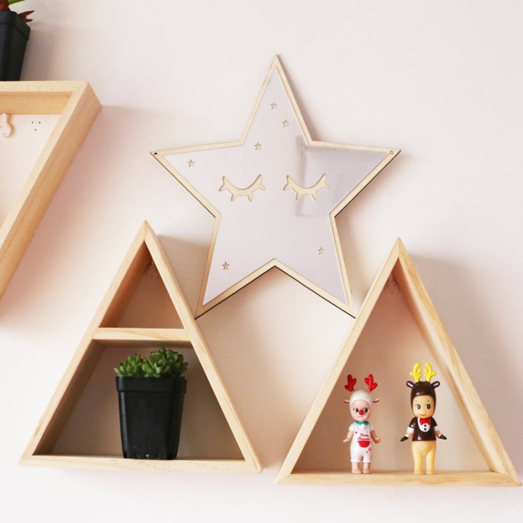 Wooden Simple Wood Triangle Frame Rack Wall Decoration Frame