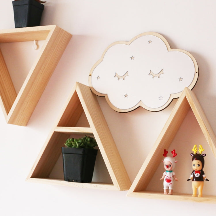 Wooden Simple Wood Triangle Frame Rack Wall Decoration Frame