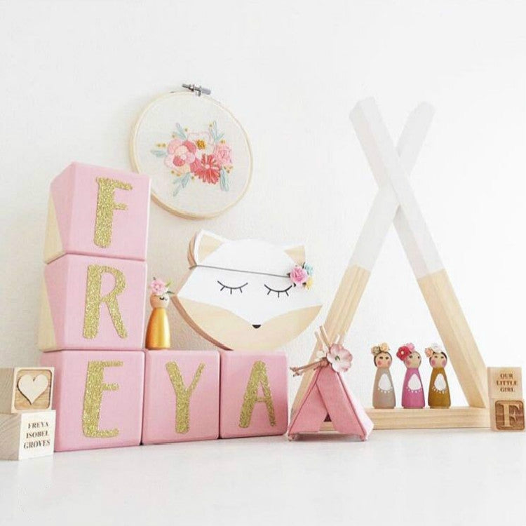Wooden Tent Partition Rack Children Room Model Room Wall Decoration