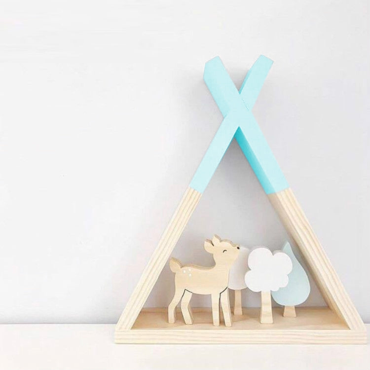 Wooden Tent Partition Rack Children Room Model Room Wall Decoration