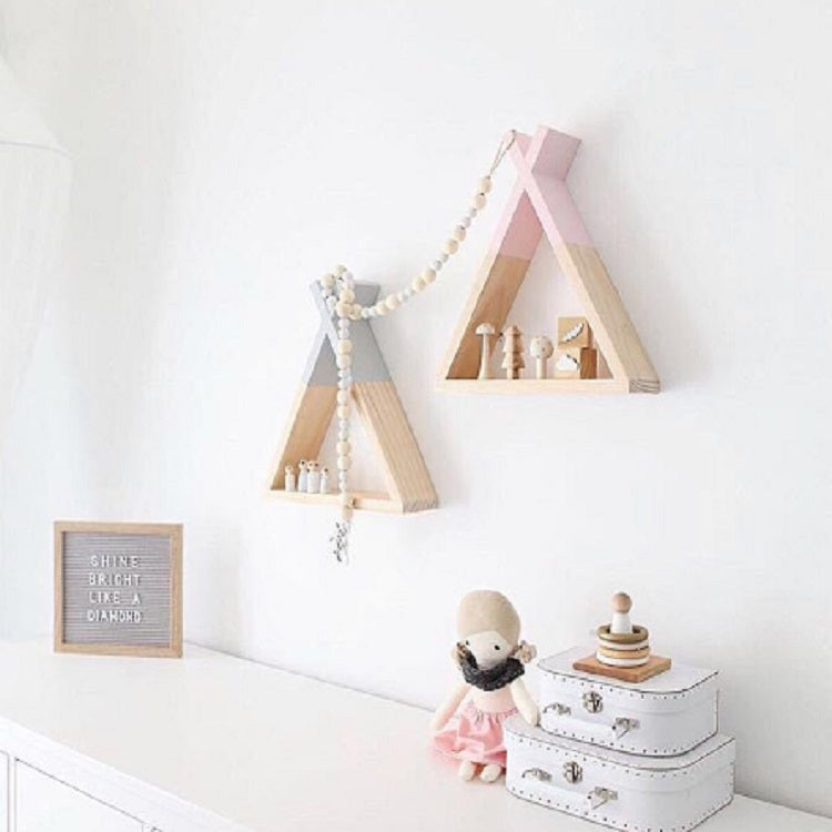 Wooden Tent Partition Rack Children Room Model Room Wall Decoration