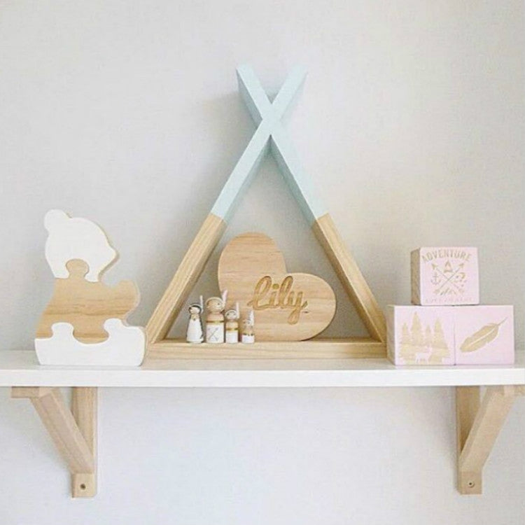Wooden Tent Partition Rack Children Room Model Room Wall Decoration
