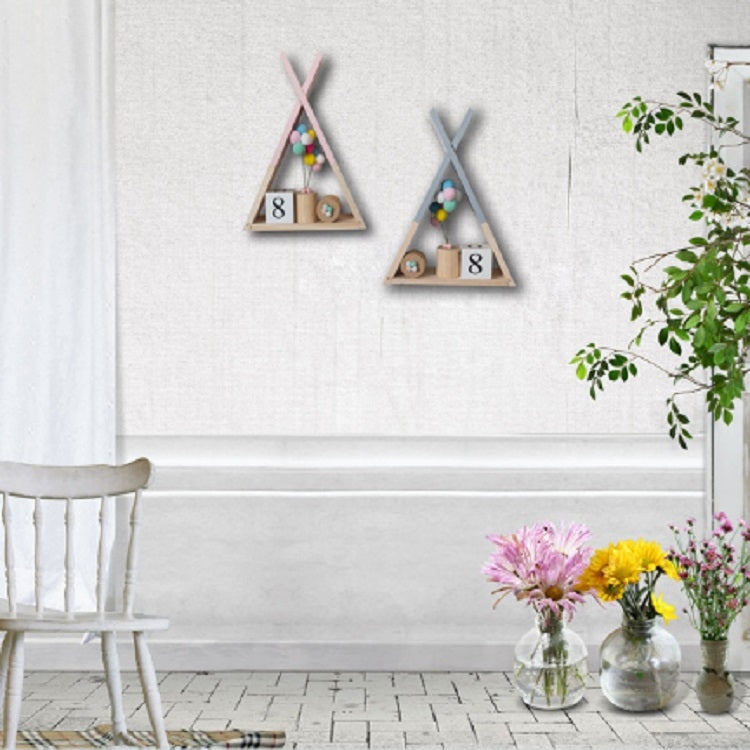 Wooden Tent Partition Rack Children Room Model Room Wall Decoration