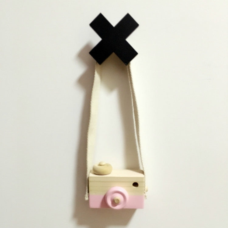 Children Room Wooden Cross Clothes Hook Decoration Wall Mount, Size: 10X10cm