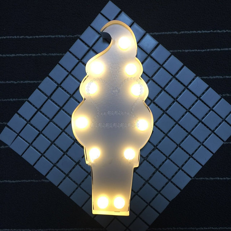 Wrought Iron Ice Cream LED Night Light Children Room Children Clothing Store Creative Design