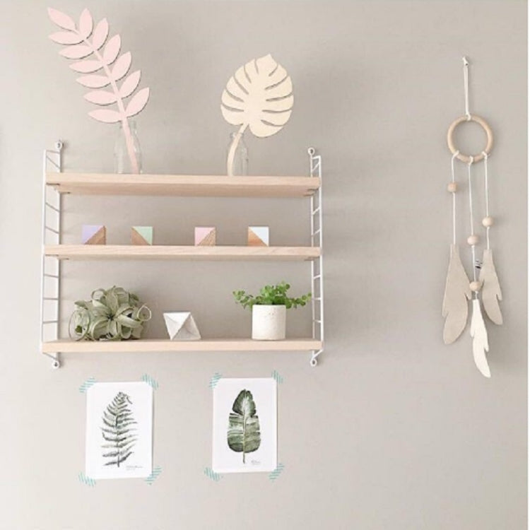 Elm Leaves Flowers Plywood Wall Stickers Home Decoration