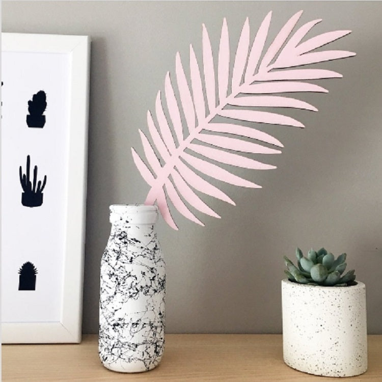 Elm Leaves Flowers Plywood Wall Stickers Home Decoration