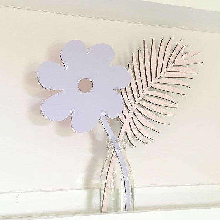 Elm Leaves Flowers Plywood Wall Stickers Home Decoration