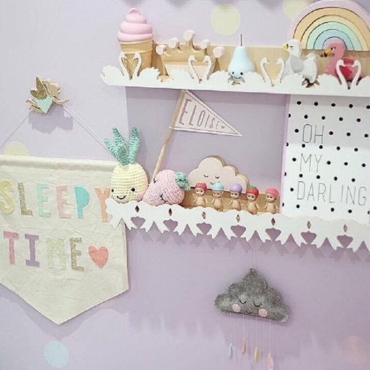 Bow Solid Wood Shelf Partition Children Room Children Clothing Store Wall Decoration