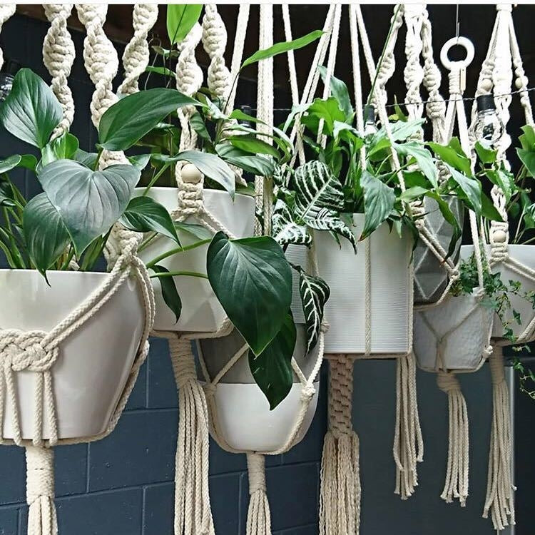 Bohemian Woven Hanging Basket Home Pot Rack Ornaments(E)