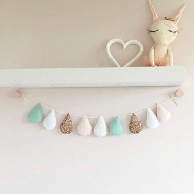 Felt Raindrop Wall Hangings Children Room Children Clothing Store Photography Props
