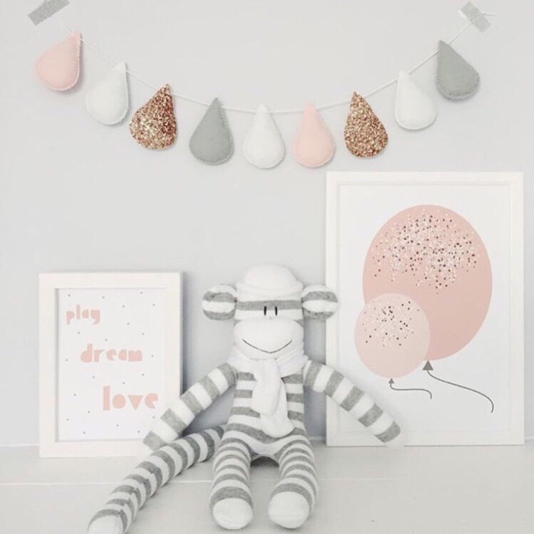 Felt Raindrop Wall Hangings Children Room Children Clothing Store Photography Props