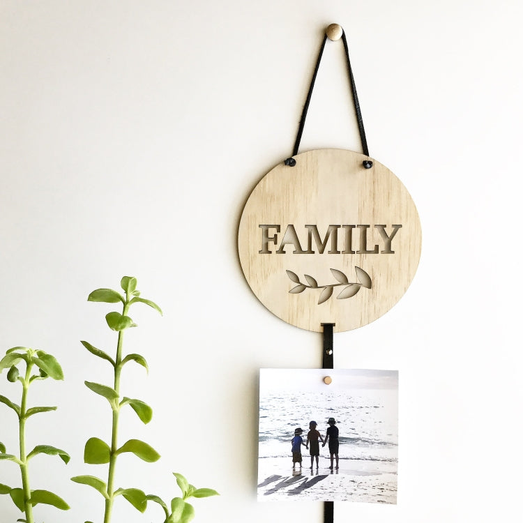 Photo Show Wooden Cowhide Rope Wall Decoration Card Children Room Decoration