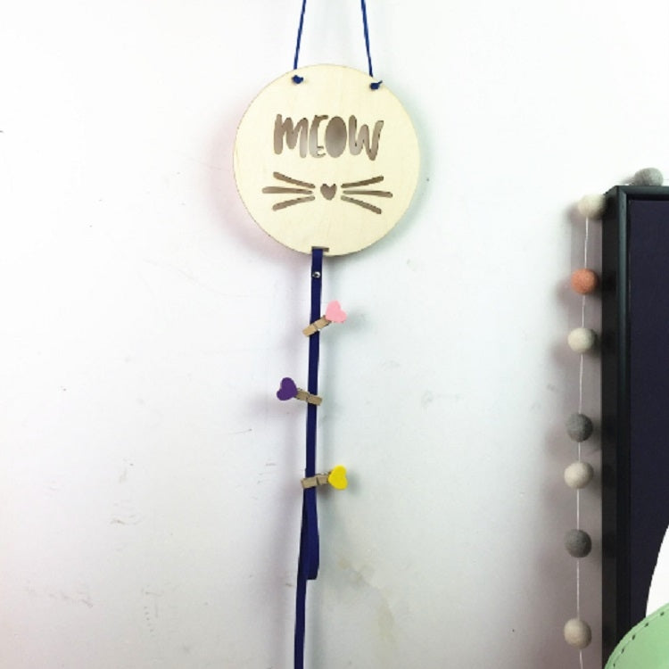 Photo Show Wooden Cowhide Rope Wall Decoration Card Children Room Decoration
