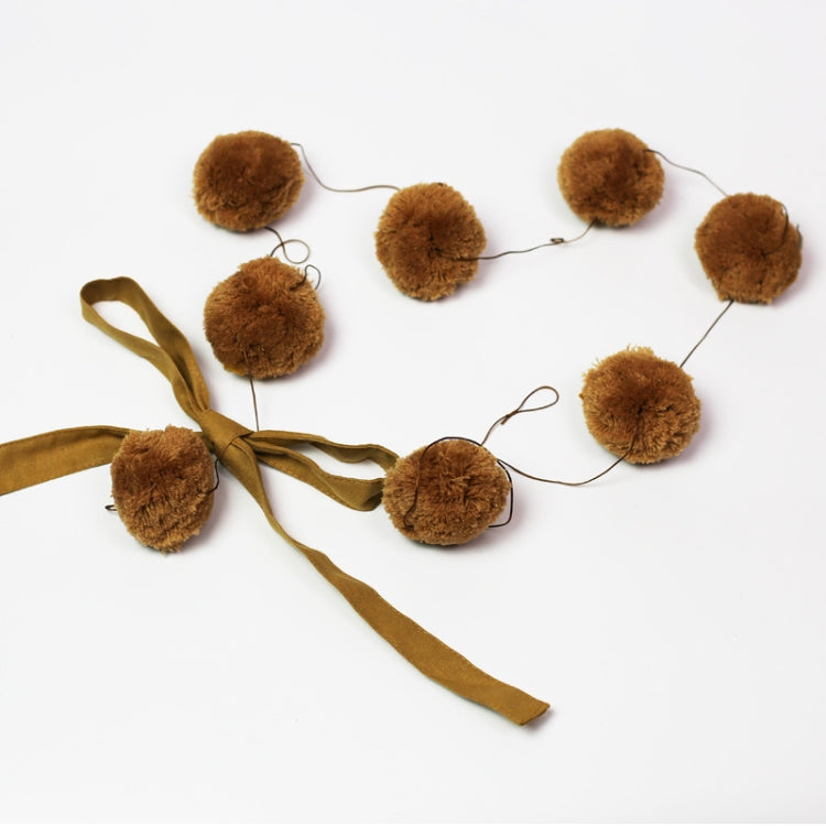 Home Crib Wall With Bow Hair Ball Pendant Hanging Photography Props
