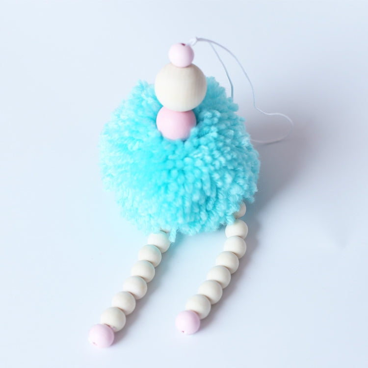 Children Tent Hair Ball Angel Wooden Beads Villain Pendant Decoration Toys