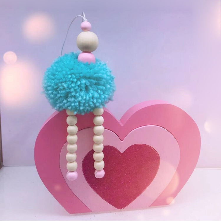Children Tent Hair Ball Angel Wooden Beads Villain Pendant Decoration Toys