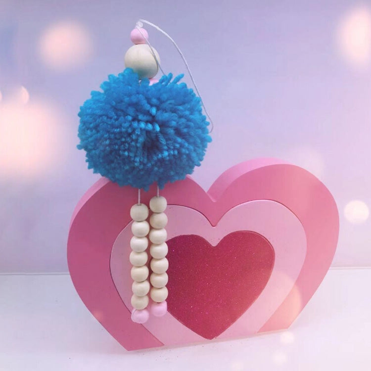 Children Tent Hair Ball Angel Wooden Beads Villain Pendant Decoration Toys