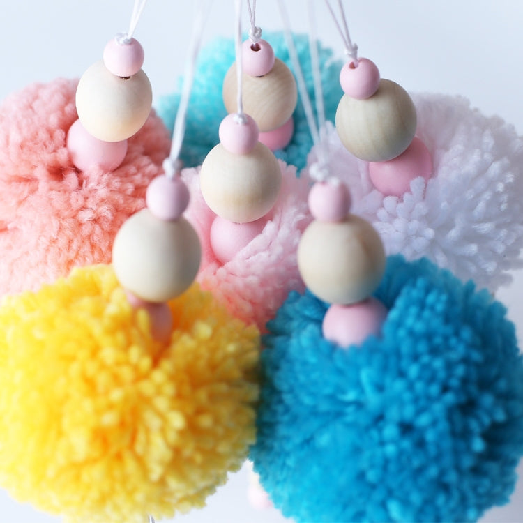 Children Tent Hair Ball Angel Wooden Beads Villain Pendant Decoration Toys