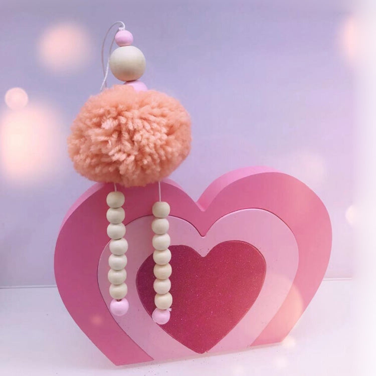 Children Tent Hair Ball Angel Wooden Beads Villain Pendant Decoration Toys