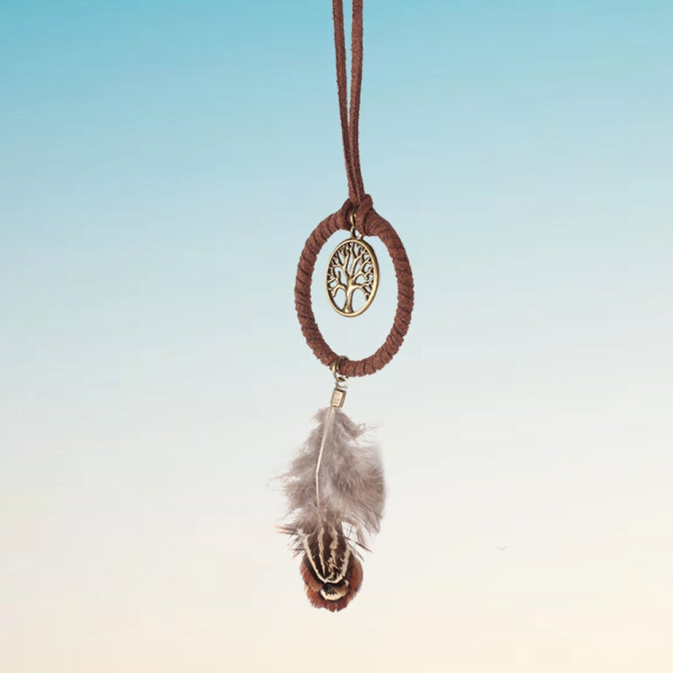 Vintage Feather Simple Literary Jewelry Key Pendant