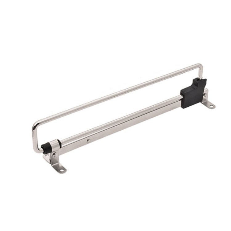 Y01 Iron Head 16 inches Wardrobe Hardware Push-Pull Hanging Rod Clothes Rail