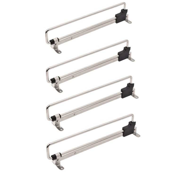 Y01 Iron Head 16 inches Wardrobe Hardware Push-Pull Hanging Rod Clothes Rail