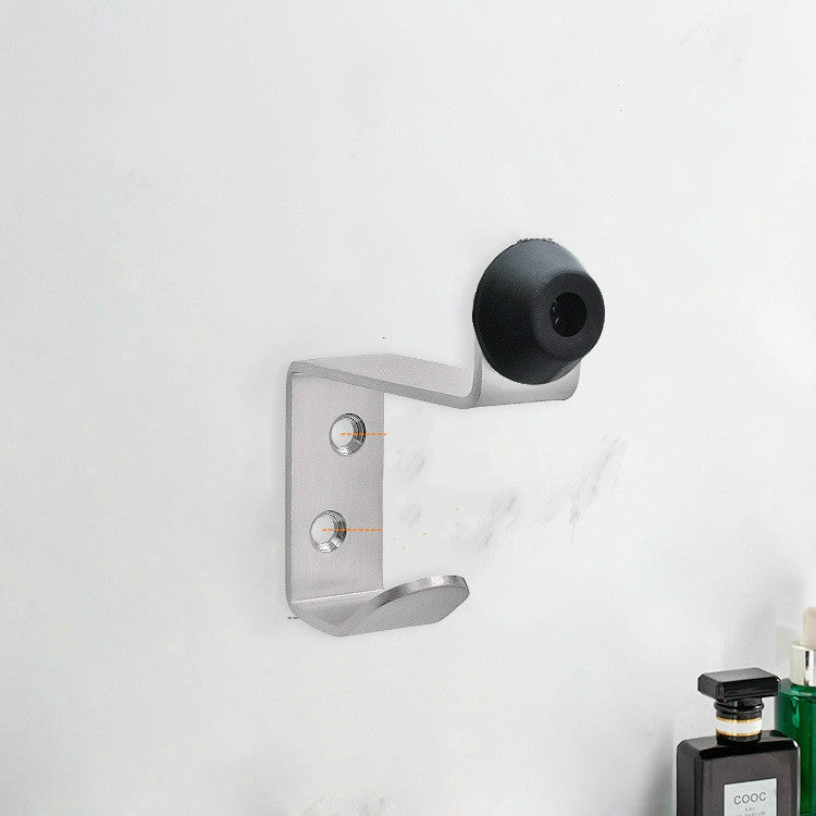 Stainless Steel Rubber Hook, Specification: Door Top Rack with Hook (Brushed)