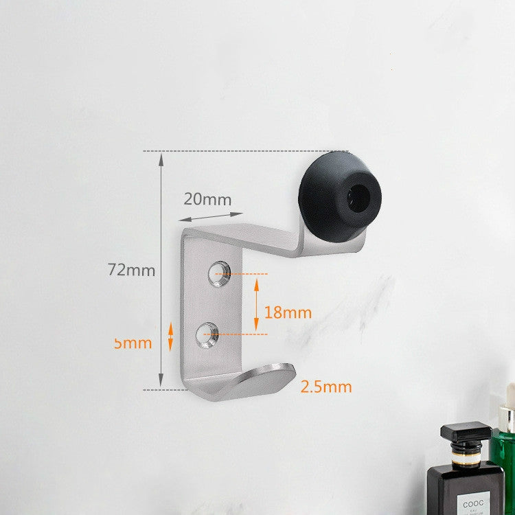 Stainless Steel Rubber Hook, Specification: Door Top Rack with Hook (Brushed)