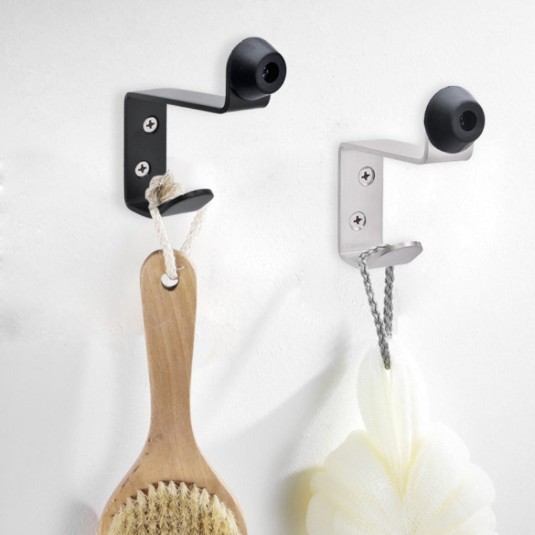 Stainless Steel Rubber Hook, Specification: Door Top Rack with Hook (Brushed)