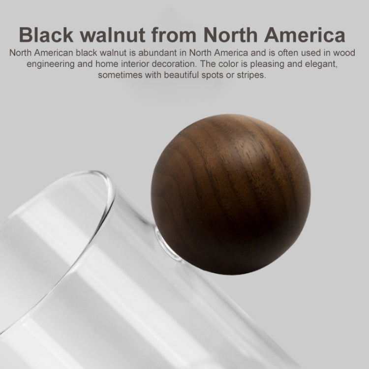 High Borosilicate Heat-resistant Glass Wooden Ball Handle Tea Cup, Style:First Star Cup 7B