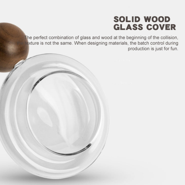 High Borosilicate Heat-resistant Glass Wooden Ball Handle Tea Cup, Style:Lexing Cup 7B