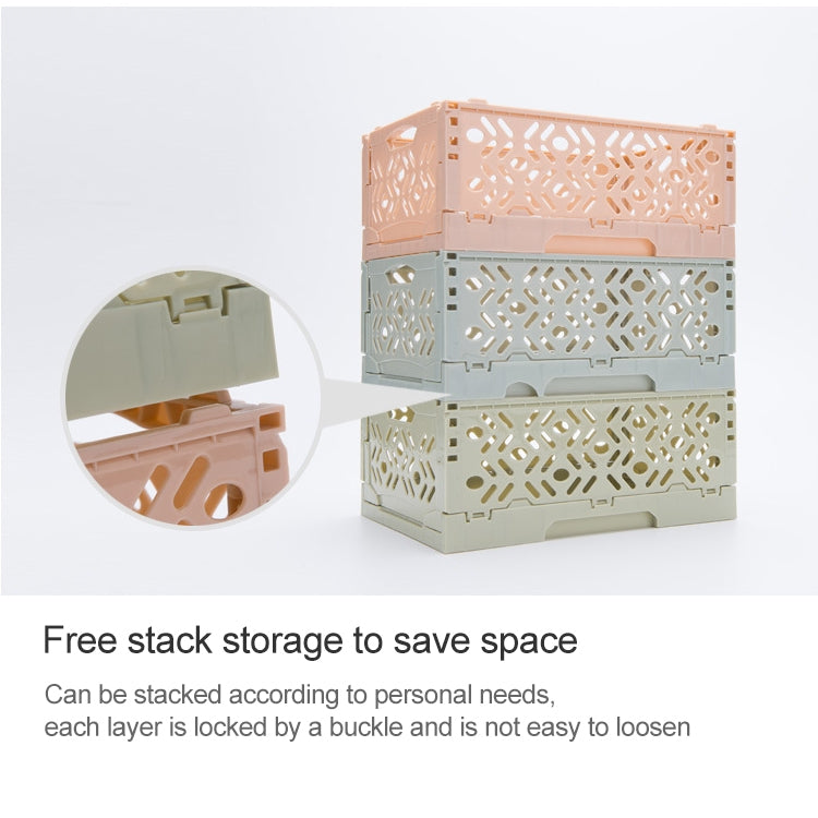 10 PCS Foldable Desktop Debris Storage Box Basket(Green)