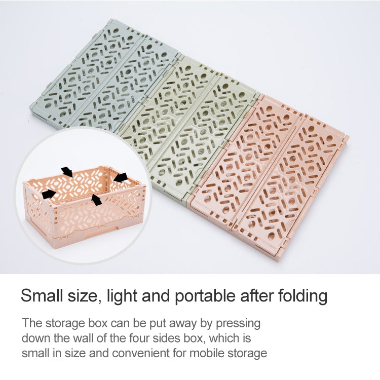 10 PCS Foldable Desktop Debris Storage Box Basket(Green)
