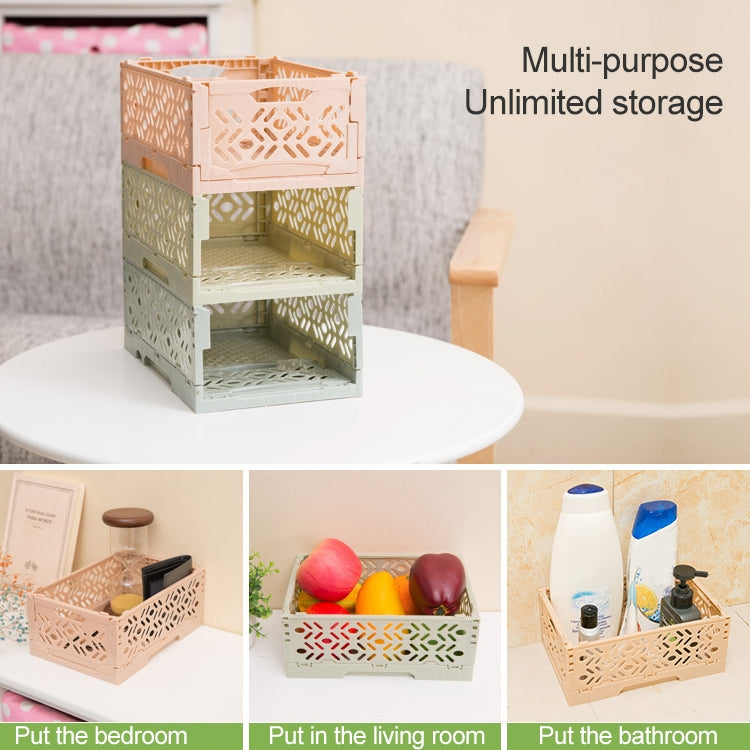 10 PCS Foldable Desktop Debris Storage Box Basket(Green)