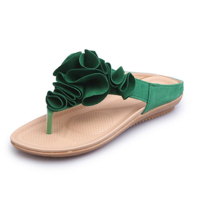 Bohemian Toe Slippers Women Flower Sandals, Shoe Size:38