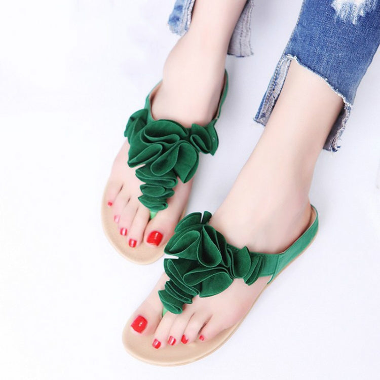 Bohemian Toe Slippers Women Flower Sandals, Shoe Size:38