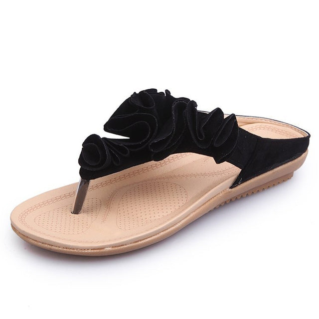 Bohemian Toe Slippers Women Flower Sandals, Shoe Size:38