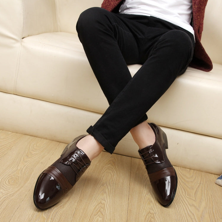 Flat Shoes Breathable Men Business Dress Shoes, Size:47