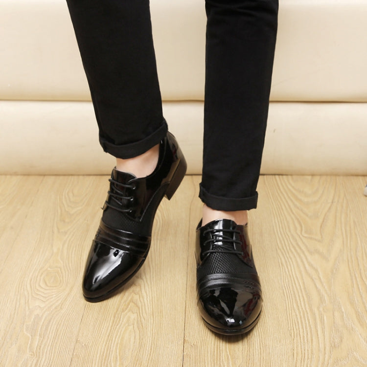 Flat Shoes Breathable Men Business Dress Shoes, Size:47