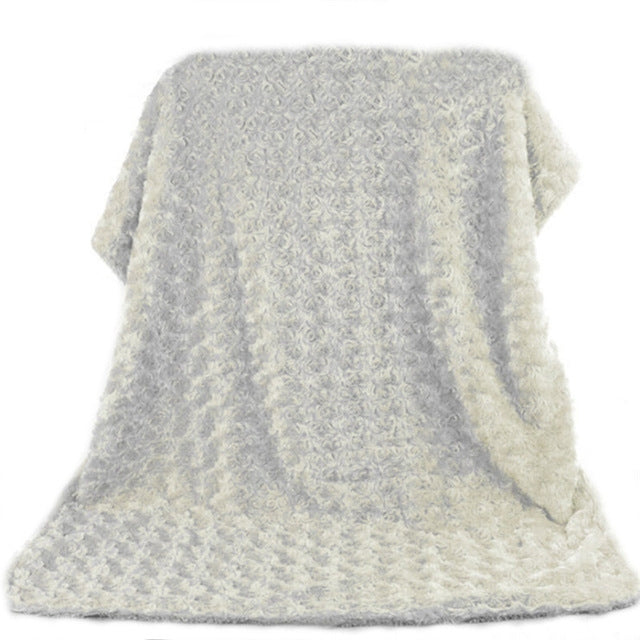 76*102cm Double Faced Rosette Blanket