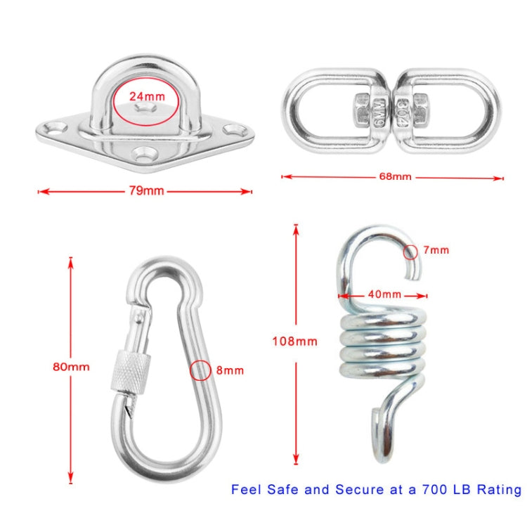 Hammock Hanging Chair Swing Sandbag Bag Hardware Accessories Spring + Hook