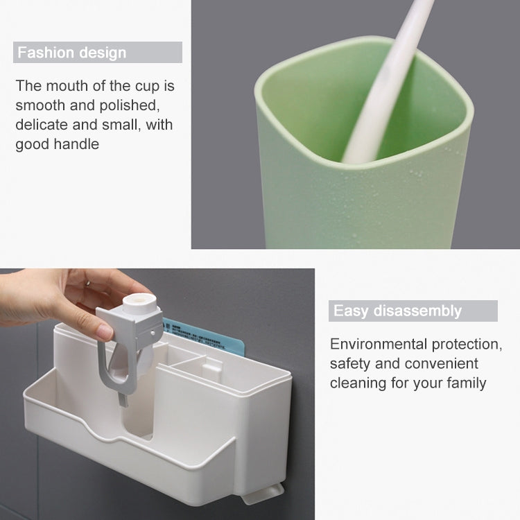 Wall-mounted Lazy Simple Automatic Toothpaste Toothbrush Holder Set, Specification:Family of Four