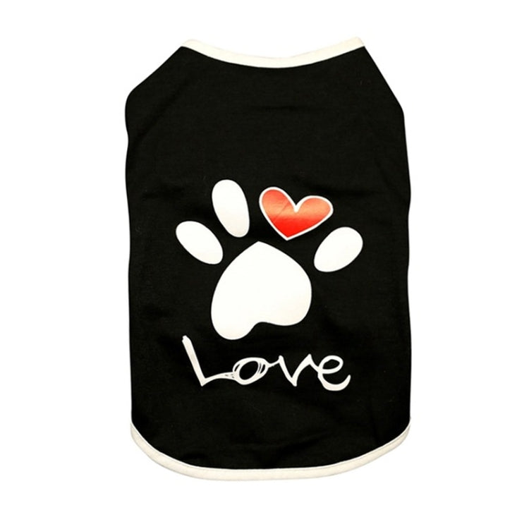 Pet Clothes Dog Love Pattern Vest Dog Clothes, Size:M