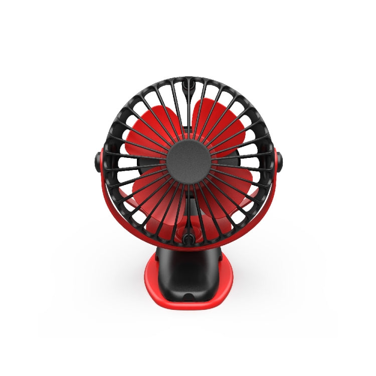 360 Degree -Round Rotation Mini Cooling Air Fan 4 Speed Adjustable Portable USB Rechargeable Desktop Clip Fan